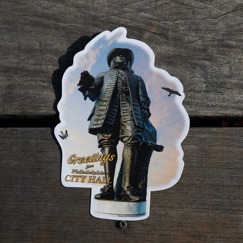 Greetings from Philadelphia's City Hall Sticker or Magnet