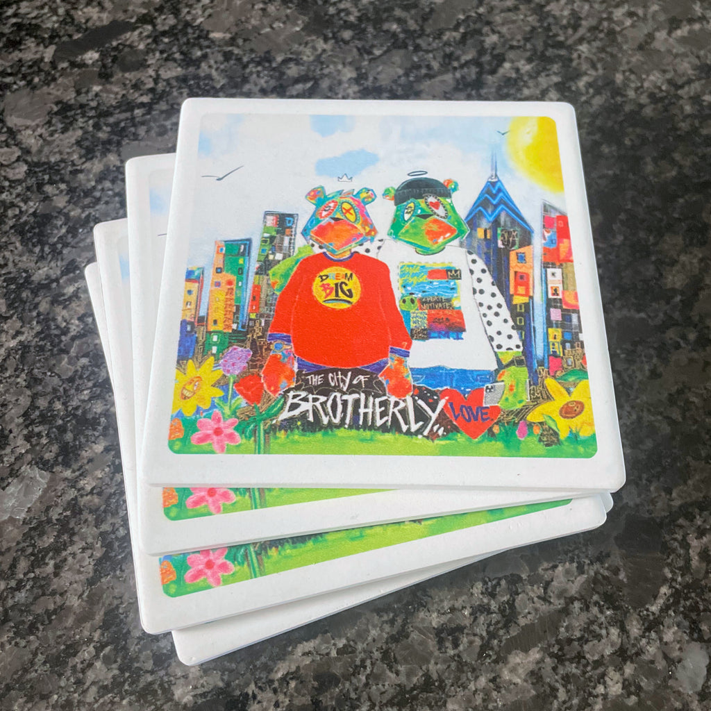 Brotherly Love by King Saladeen Coasters
